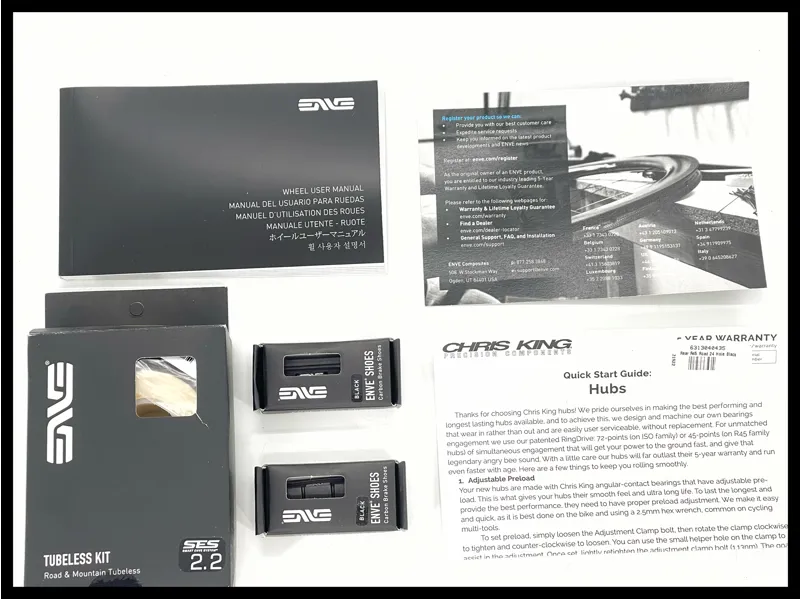 2.2 SES Clincher Rear Wheel Chris King R45 Hub Black Shimano-7