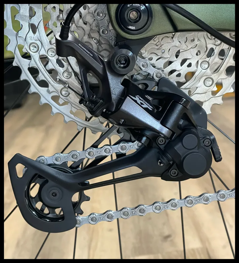 Giant Trance X Advanced E+ 1 eMountain Bike in Panther Phantom Green-6