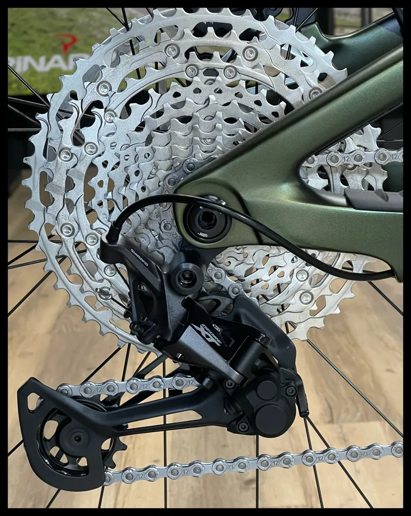 Giant Trance X Advanced E+ 1 eMountain Bike in Panther Phantom Green-7