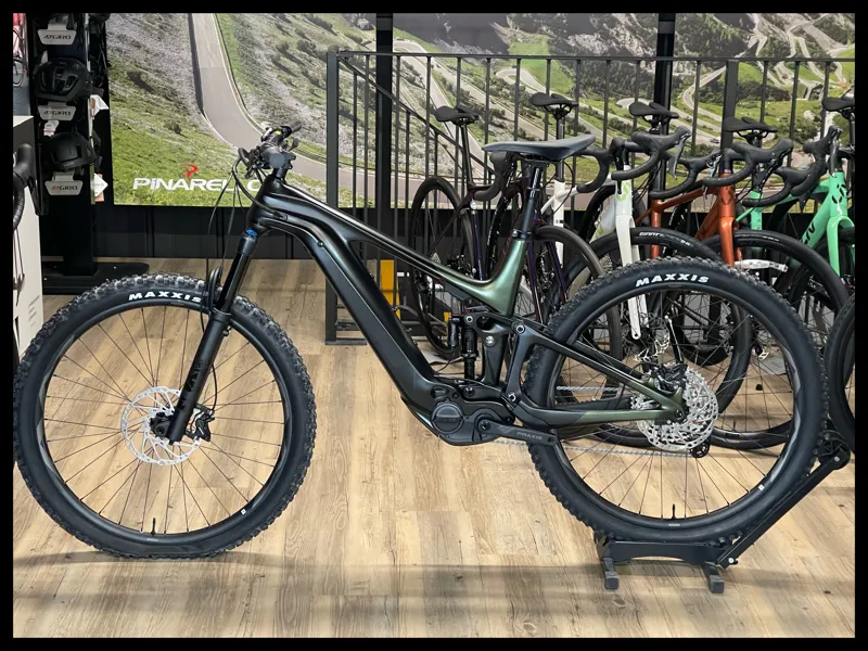 Giant Trance X Advanced E+ 1 eMountain Bike in Panther Phantom Green-1