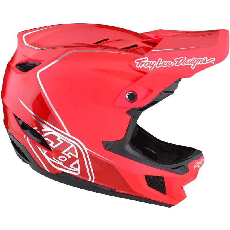 Troy Lee Designs D4 Composite Helmet in Glo Red