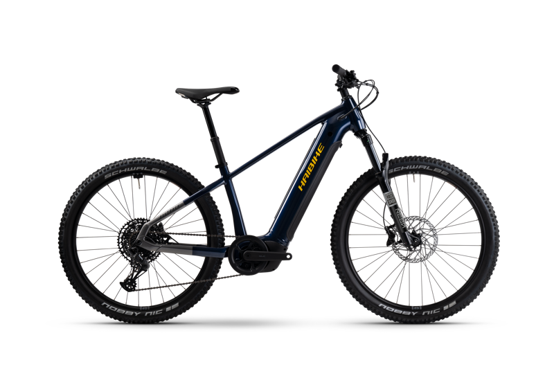 Haibike Alltrack 10 eMountain Bike in Blue/Titan/Yellow Glossy