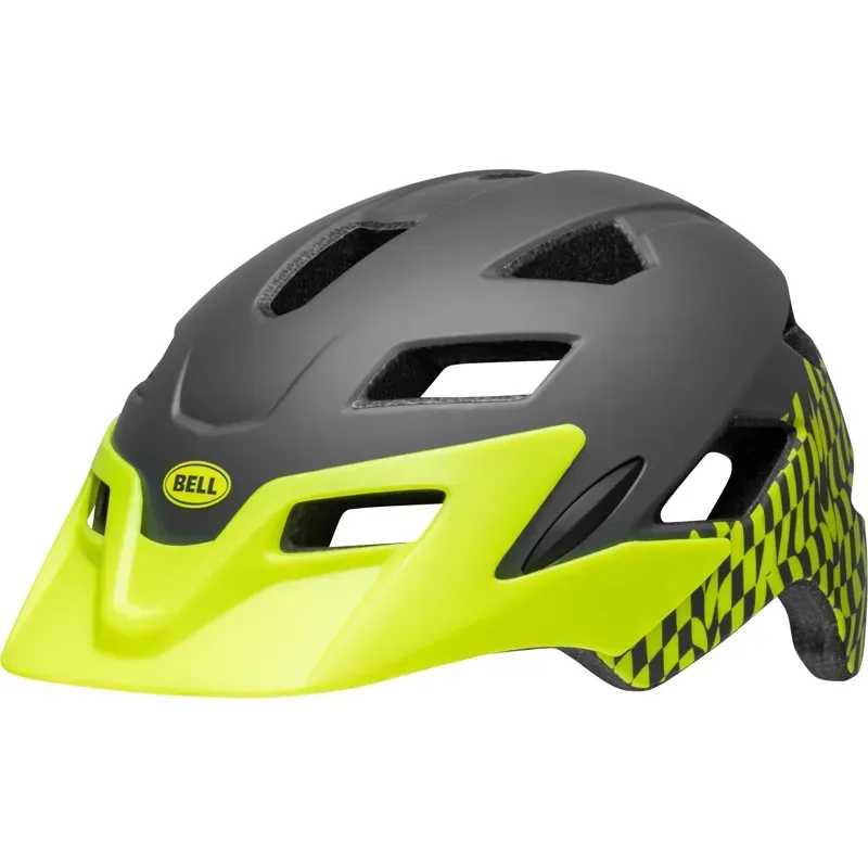 Bell Sidetrack Child Helmet in Wavy Checks/Yellow