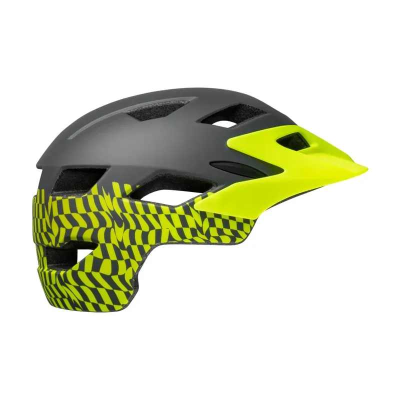 Bell Sidetrack Child Helmet in Wavy Checks/Yellow-1