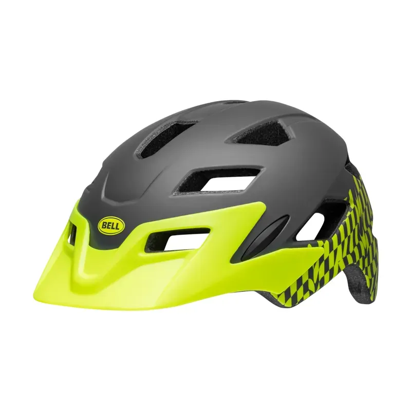 Bell Sidetrack Child Helmet in Wavy Checks/Yellow-3
