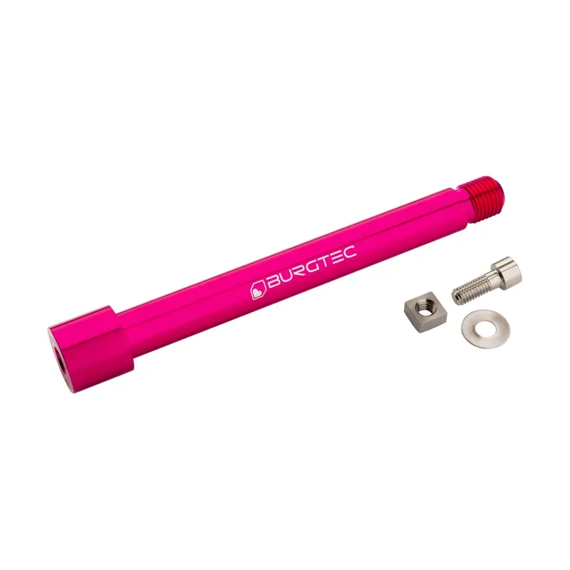 Burgtec Fox 2021+ 15x110mm Fork Axle in Toxic Barbie Pink