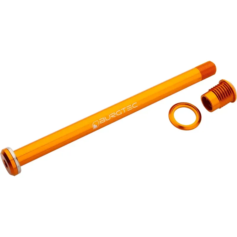 Burgtec Santa Cruz 12x173.7mm Rear Axle in Iron Bro Orange