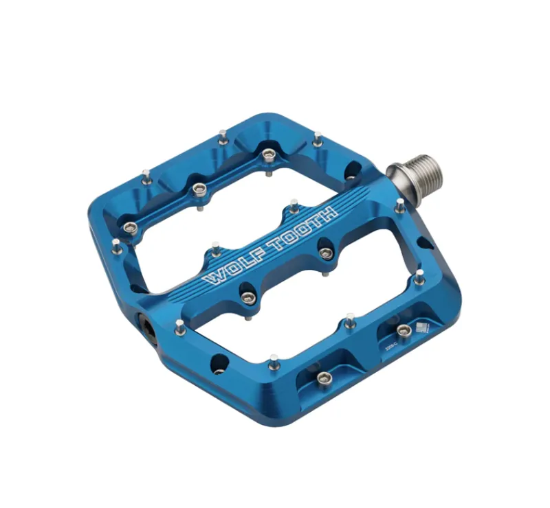 Wolf Tooth Waveform Mountain Bike Pedals in Blue