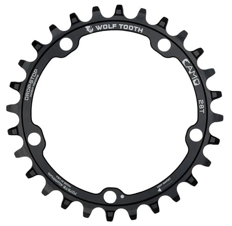 Wolf Tooth Camo Aluminium Chainring in Black 
