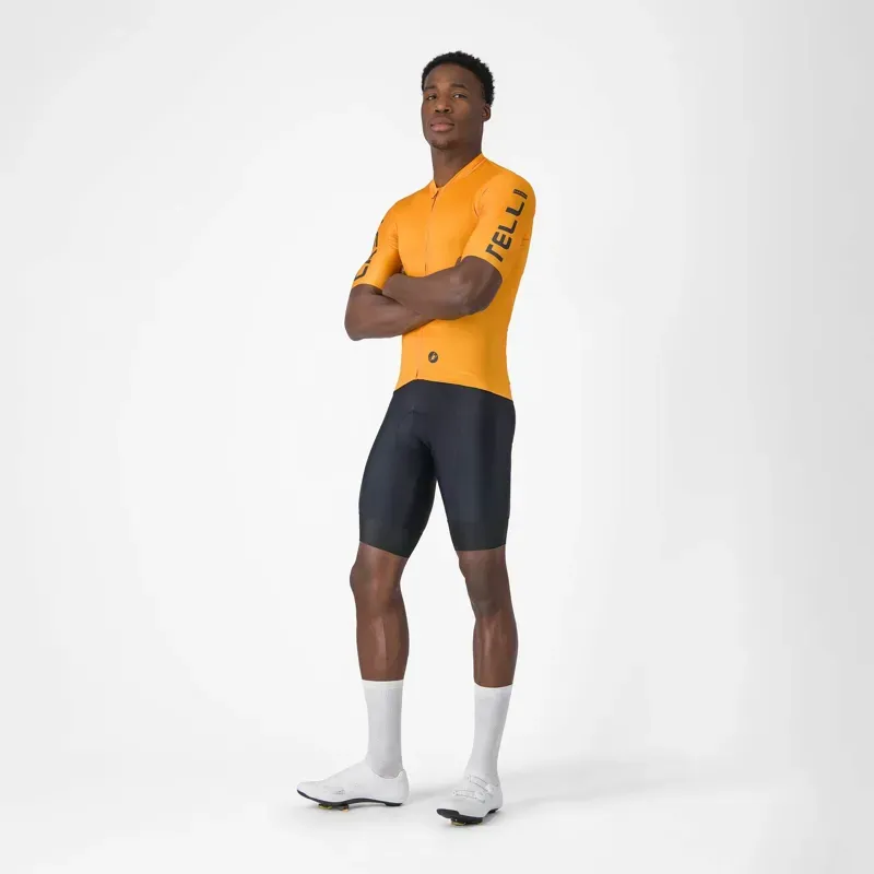 Castelli Entrata Apex Jersey in Vivid Orange/Twilight Blue-1