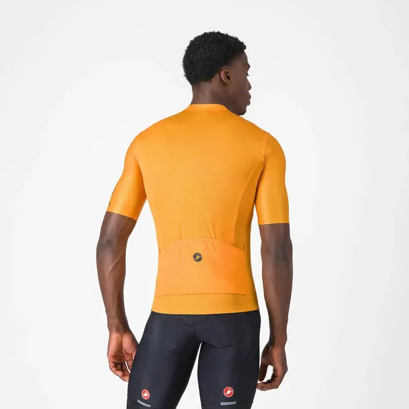 Castelli Entrata Apex Jersey in Vivid Orange/Twilight Blue-2