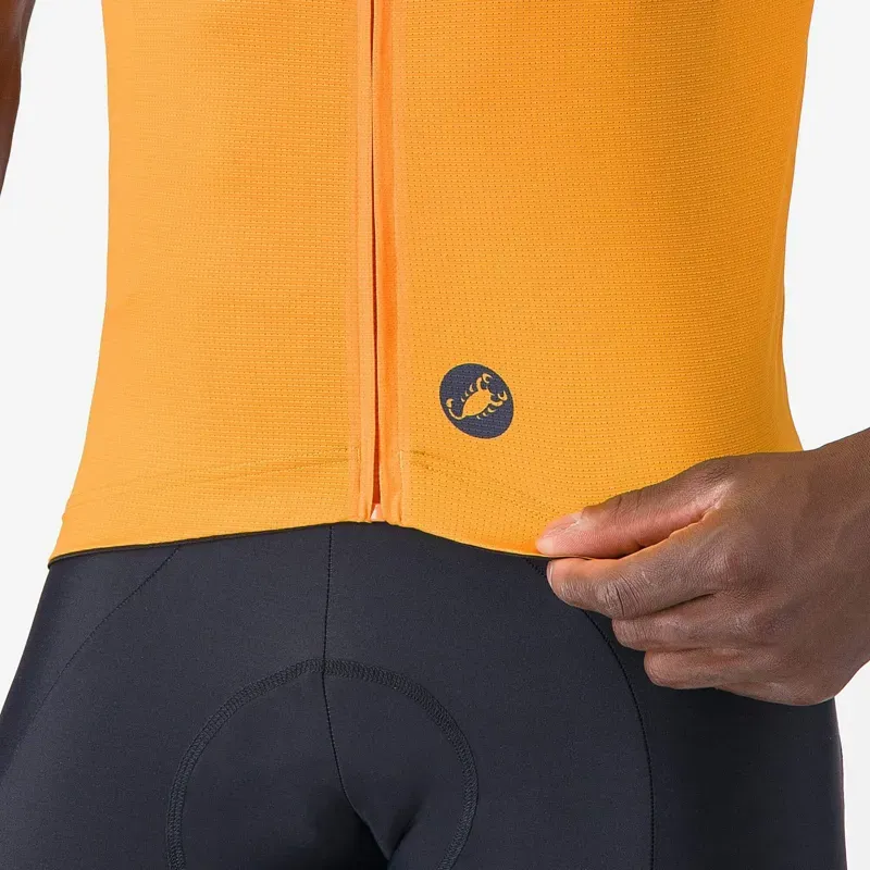 Castelli Entrata Apex Jersey in Vivid Orange/Twilight Blue-4