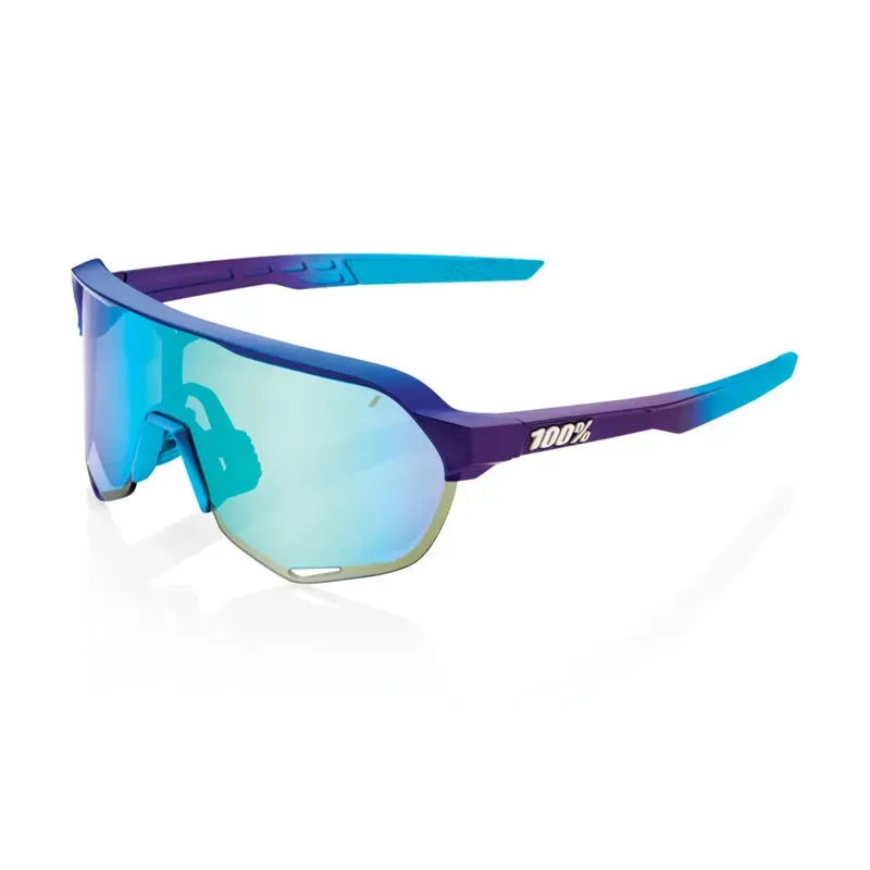 100% S2 Mirror Purple Blue Lens Sunglasses in Metallic Into the Fade