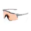 100% Speedcraft HiPER Coral Lens Sunglasses in Soft Tact Stone Grey