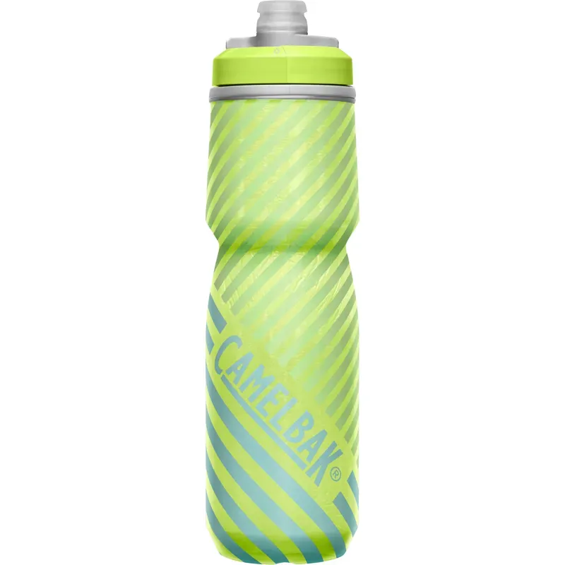 Camelbak Podium Chill 710ml Outdoor Bottle in Lime/Blue Stripe