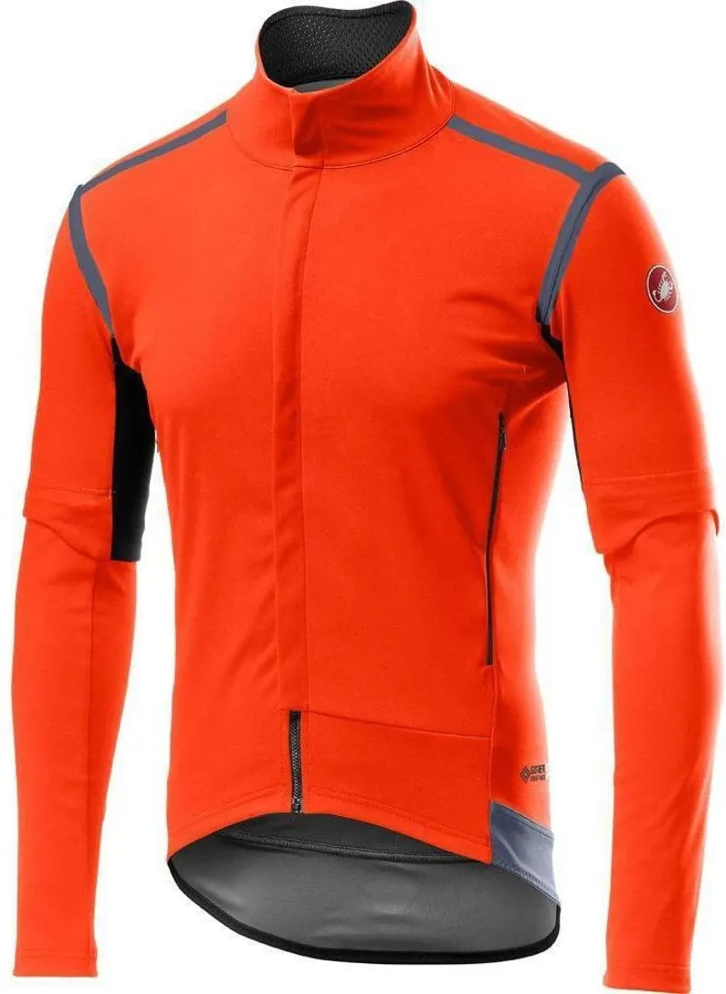 Castelli Perfetto RoS Mens Convertible Jacket in Orange