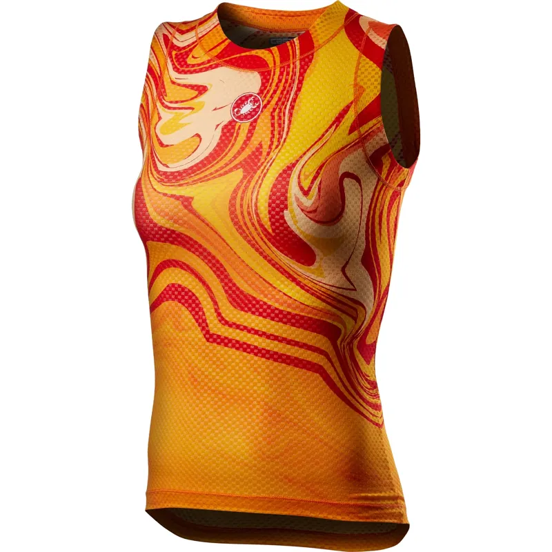 Castelli Pro Mesh Womens Sleeveless Baselayer in Orange