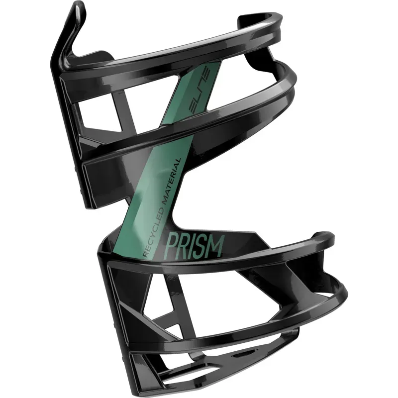 Elite Prism Side Entry Bottle Cage in Black/Bio Green