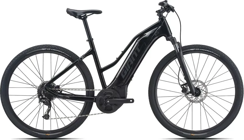 2021 Giant Roam E+ Stagger Frame Electric Bike in Black