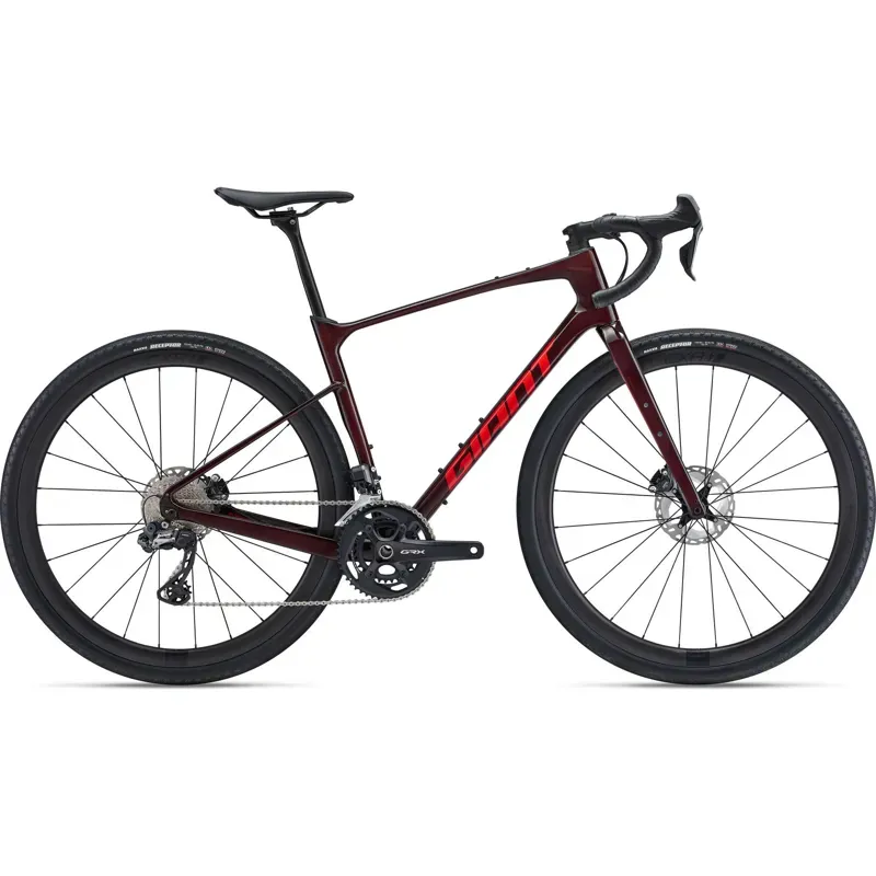 Giant Revolt Advanced Pro 0 Gravel Bike in Dark Red/Grenadine