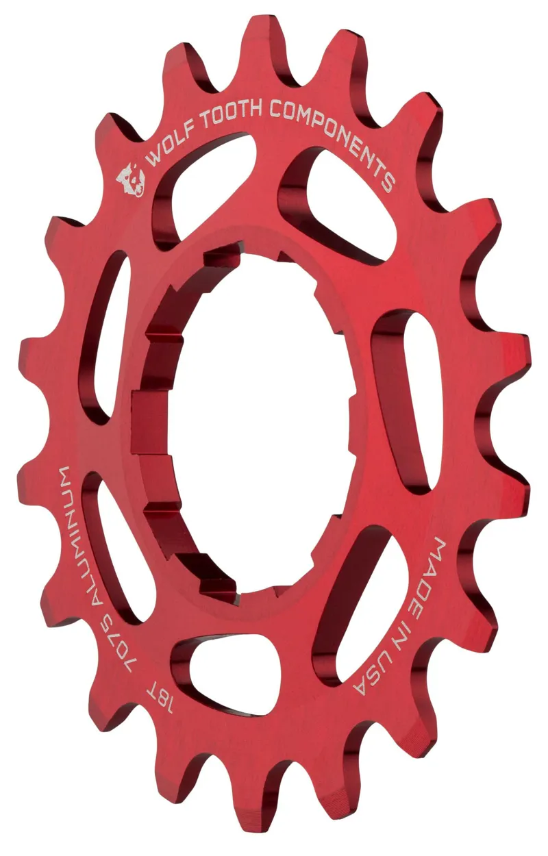 Wolf Tooth Aluminium Single Speed Cog in Red 