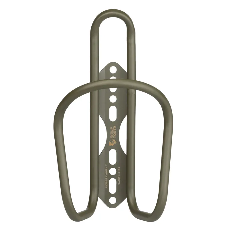 Wolf Tooth Morse Titanium Bottle Cage in Olive