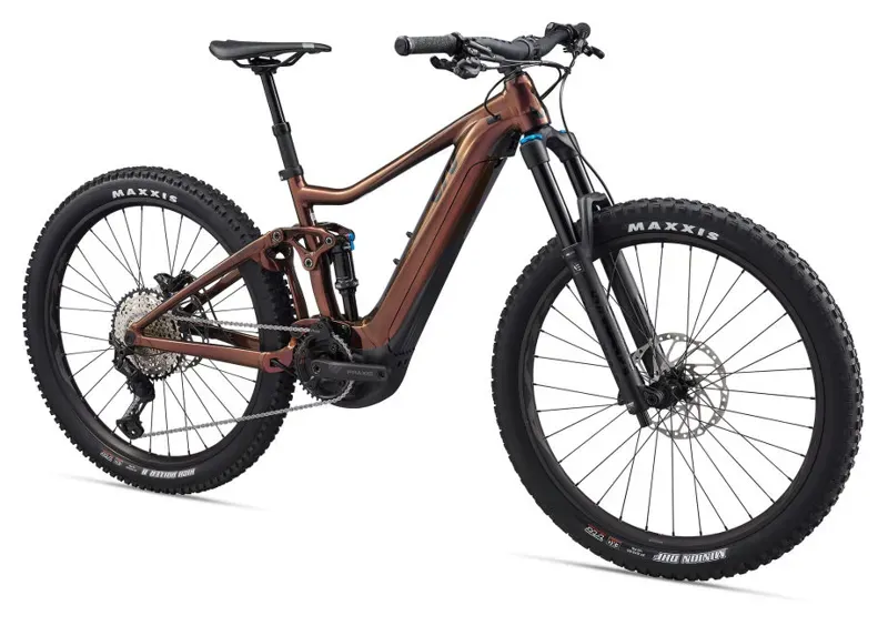 2020 Liv Intrigue E+ 1 Pro Electric FS Mountain Bike in Brown-1