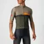 Castelli A Blocco Jersey in Bark Green/Pop Orange/Grey