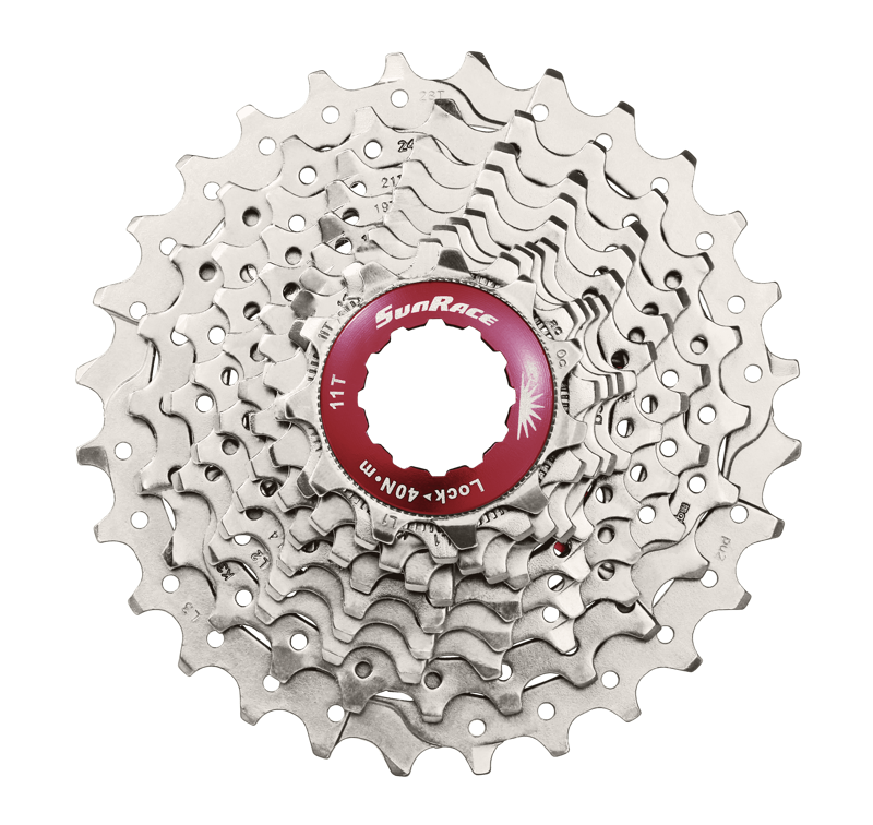Sunrace CSRX0 TAU 10-speed 28-tooth Race Cassette in Silver