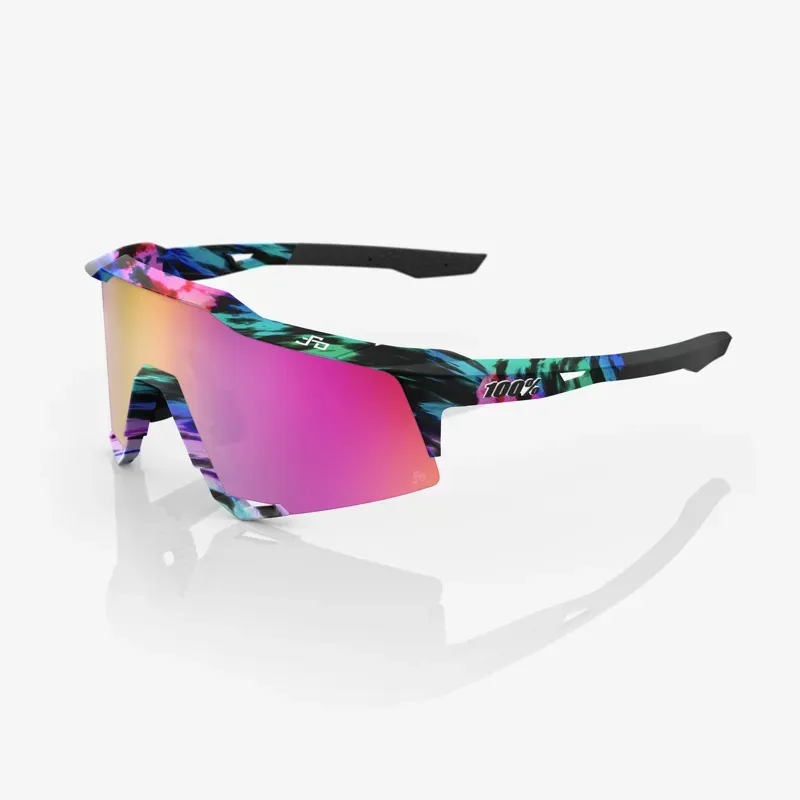 100% Speedcraft Purple Multilayer Mirror Lens Sunglasses in Sagan Tie Dye