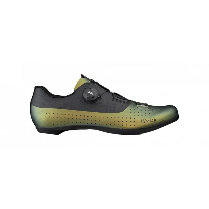 Fizik R4 Tempo Overcurve Wide Road Shoes in Iridescent Green/Black 