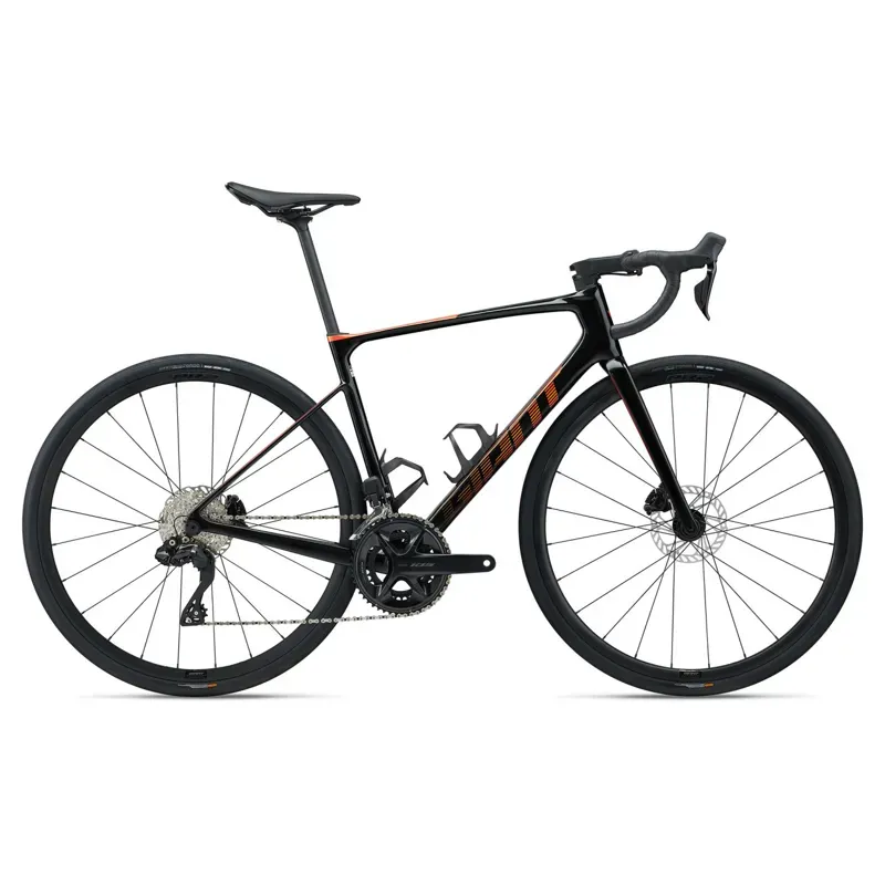 Giant Defy Advanced 1 Road Bike in Black/Helios Orange