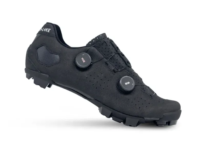 Lake MX333-X Wide Mountain Bike Shoes in Black/Silver