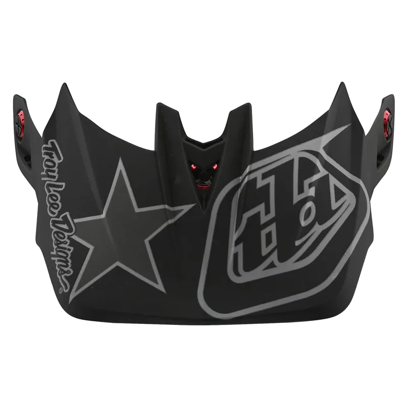 Troy Lee Designs D4 Helmet Replacement Freedom 2.0 Visor in Black/Red