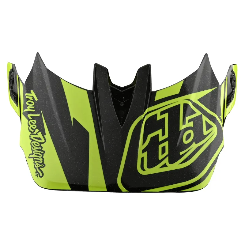 Troy Lee Designs D4 Helmet Replacement Slash Visor in Black/Yellow