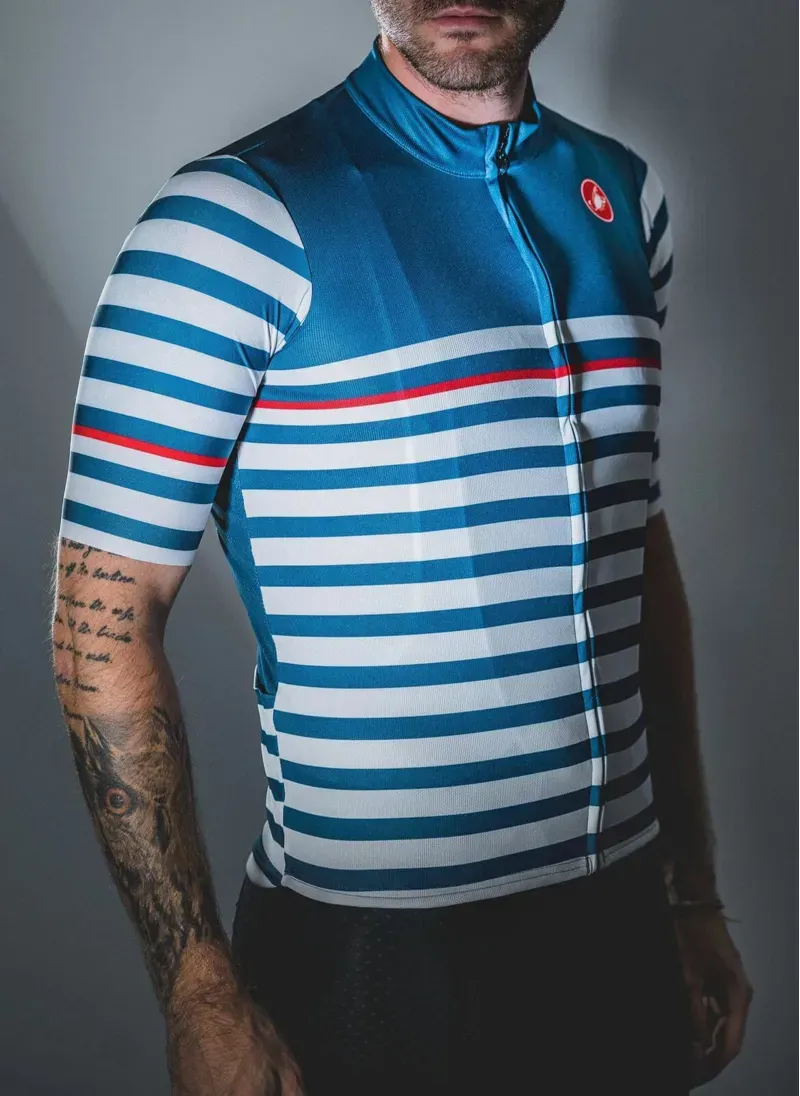 Castelli World Champs Squadra Mens Sailor Jersey in Blue
