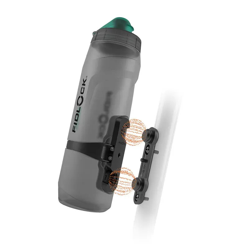 Fidlock TWIST Anti-Bac Bottle 800 + Bike Base 800ml in Trans Black/Green