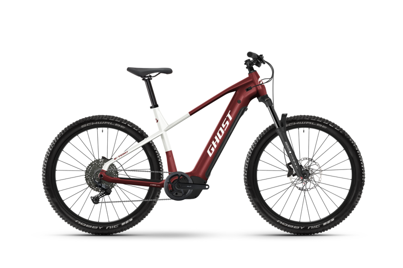 Ghost E-TERU Advanced HIGH E-MTB In Carbon Red/Chilly White - Glossy