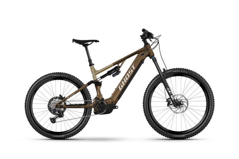 Ghost E-Asx Advanced High E-MTB in Brown Bear/Stone - Glossy