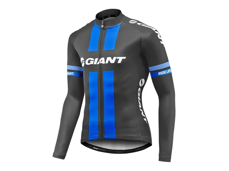 2019 Giant Race Day Mid-Thermal Mens Long Sleeve Jersey in Black