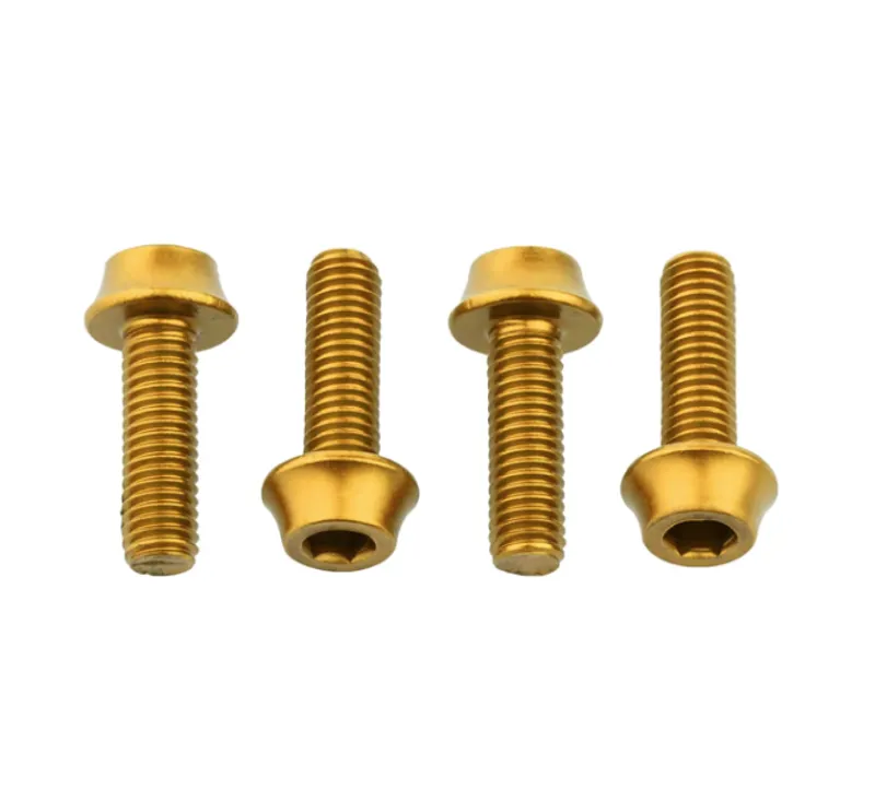 Wolf Tooth 4-piece Water Bottle Cage Bolts in Gold
