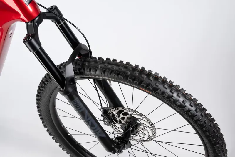 Haibike Allmtn CF 9 eMountain Bike in Red/Black/Platinum-4