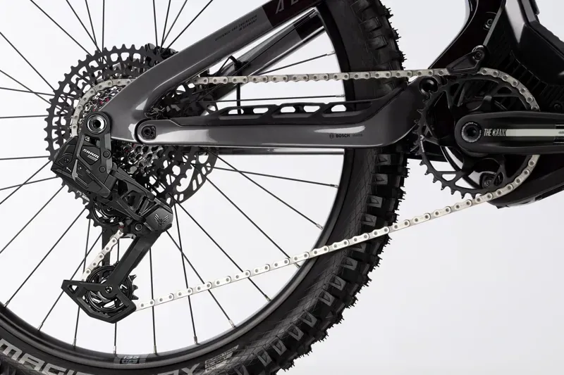 Haibike Allmtn CF 9 eMountain Bike in Red/Black/Platinum-5