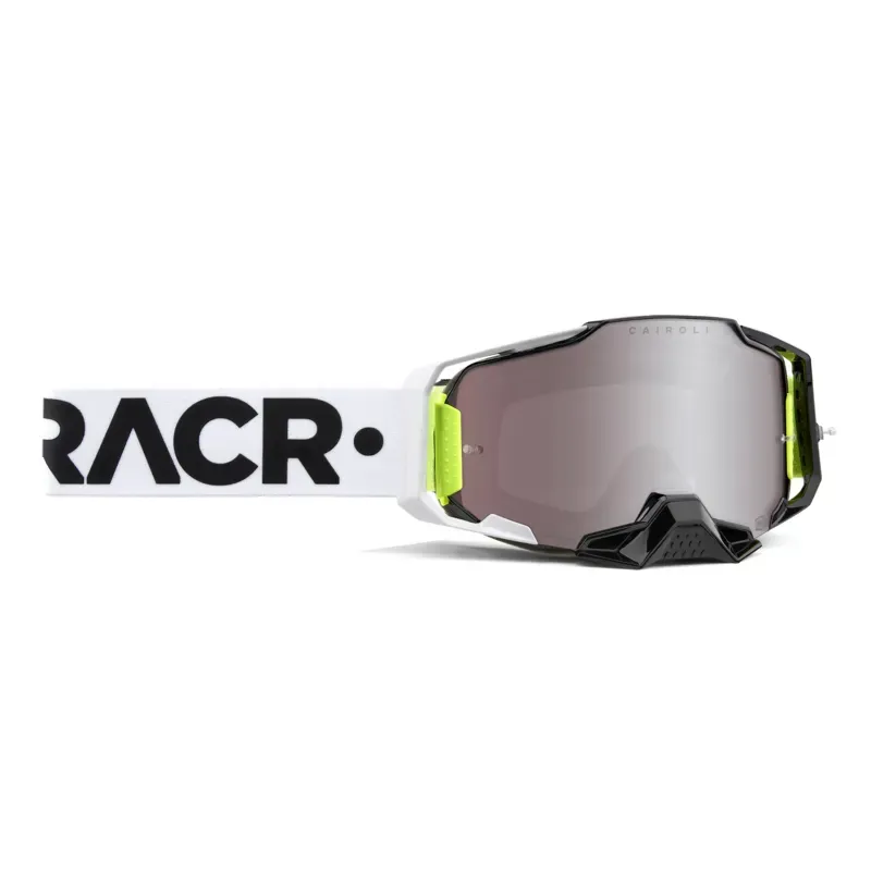 100% Armega HiPER Silver Mirror Lens Goggles in RACR 