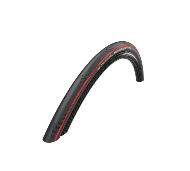 Schwalbe One Road Tyre - Addix Perf RaceGuard Fold Black/Red 700x25mm