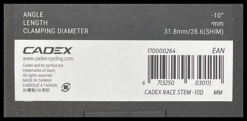 CADEX Carbon  RACE STEM OD2 10D 80MM-4