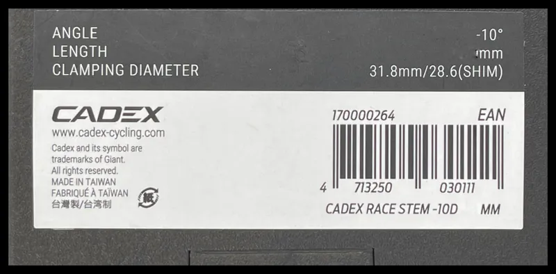 CADEX Carbon  RACE STEM OD2 10D 90MM-5