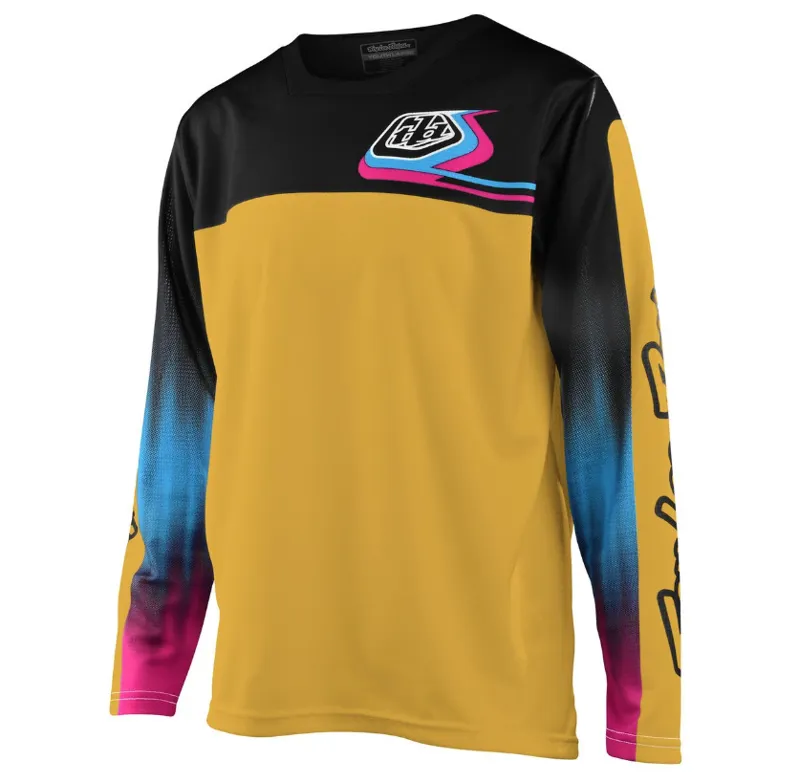 Troy Lee Designs Sprint Youth Jersey in Jet Fuel/Gold