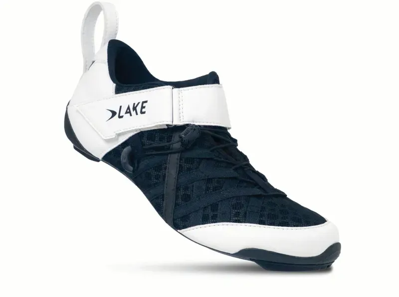 Lake TX224 Wide Triathlon Race Shoes in White/Black-1