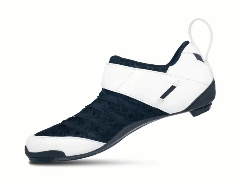 Lake TX224 Wide Triathlon Race Shoes in White/Black-2